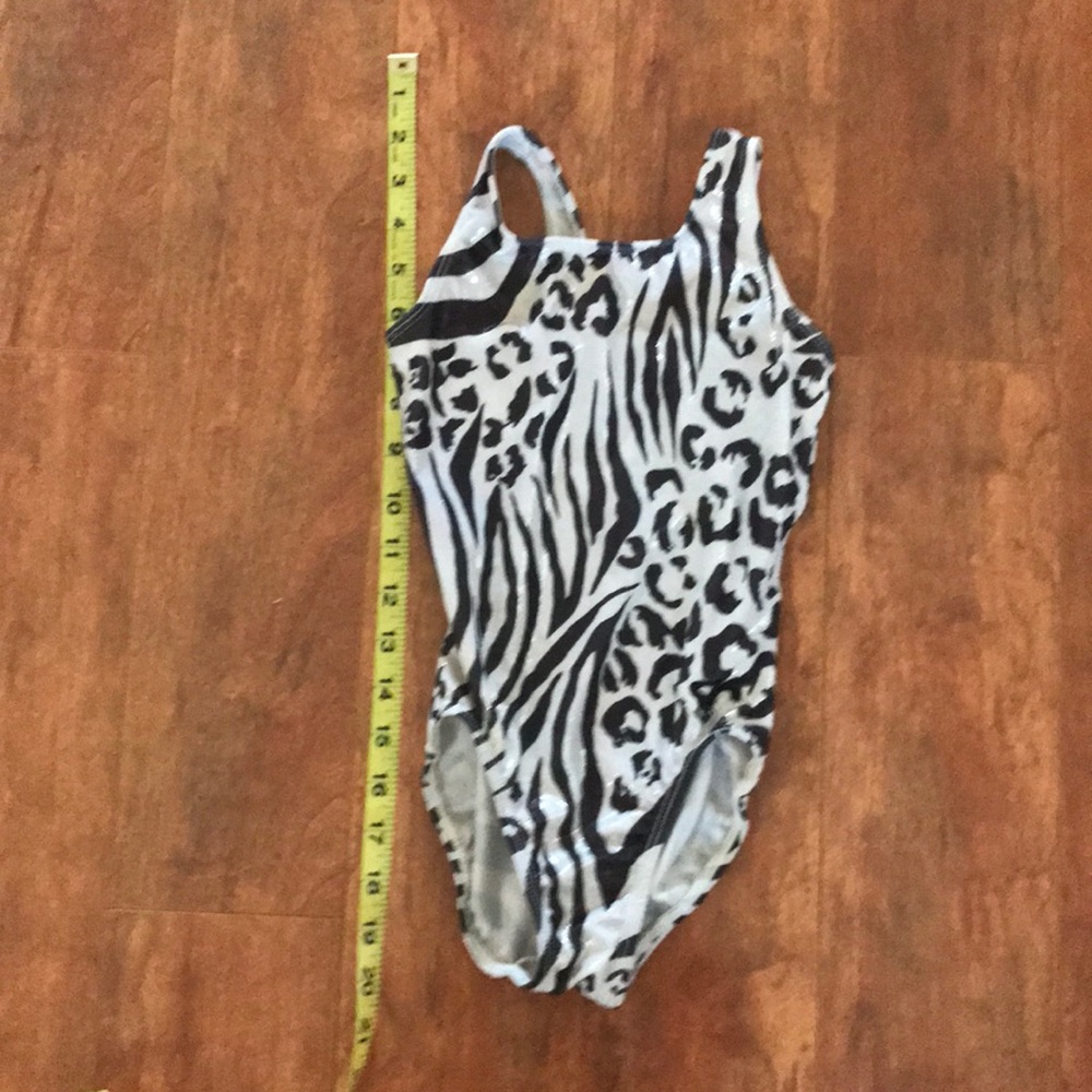 Zebra gymnastics dance leotard